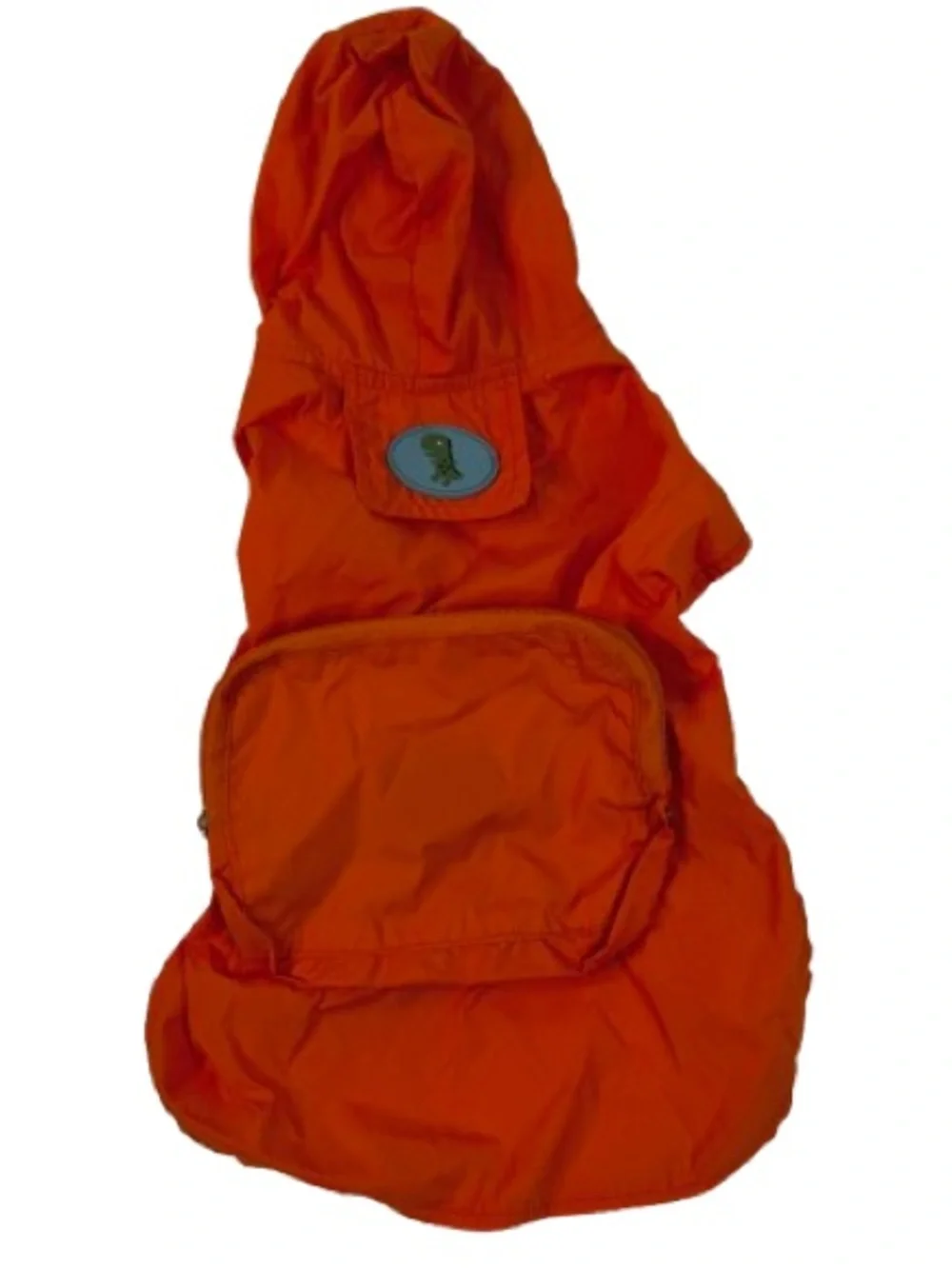 Casual Canine Orange Mesh-Lined Pet Raincoat